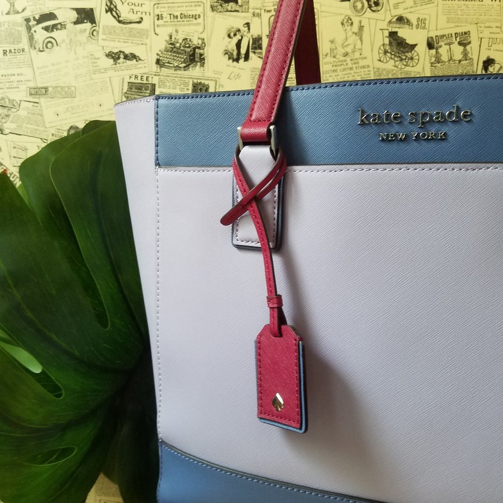Kate Spade Cameron Laptop Tote Frozen Lilac Lavend - Picture 3 of 12